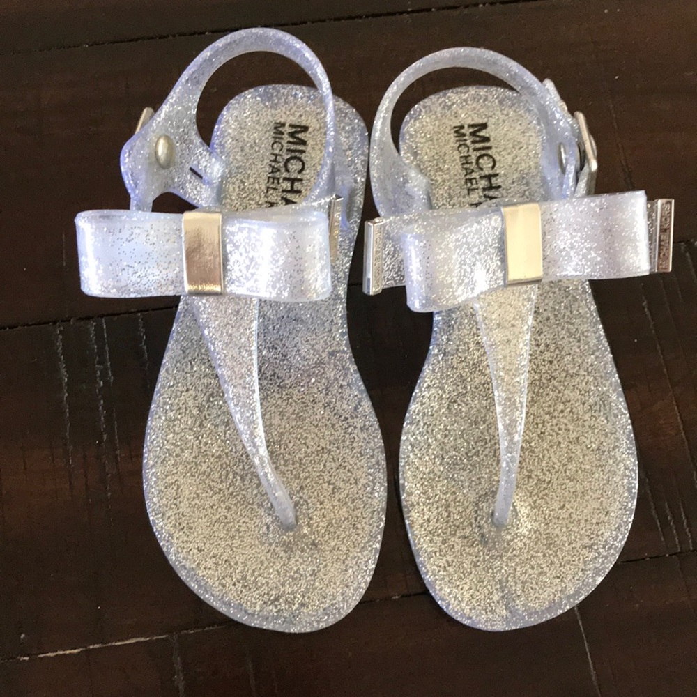 Michael Kors sparkle silver sandals kids
